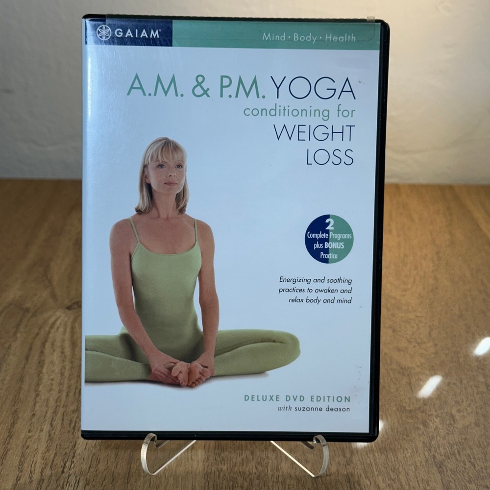 Gaiam AM PM Yoga Conditioning for Weight Loss DVD Suzanne Deason Excellent 2002